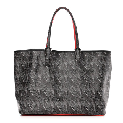 Christian Louboutin Toile Monogram Calfskin Printed Spikes East West Cabata Tote Black 3 of 11