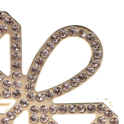 Chanel Crystal CC Brooch Light Gold Pink 6 of 7