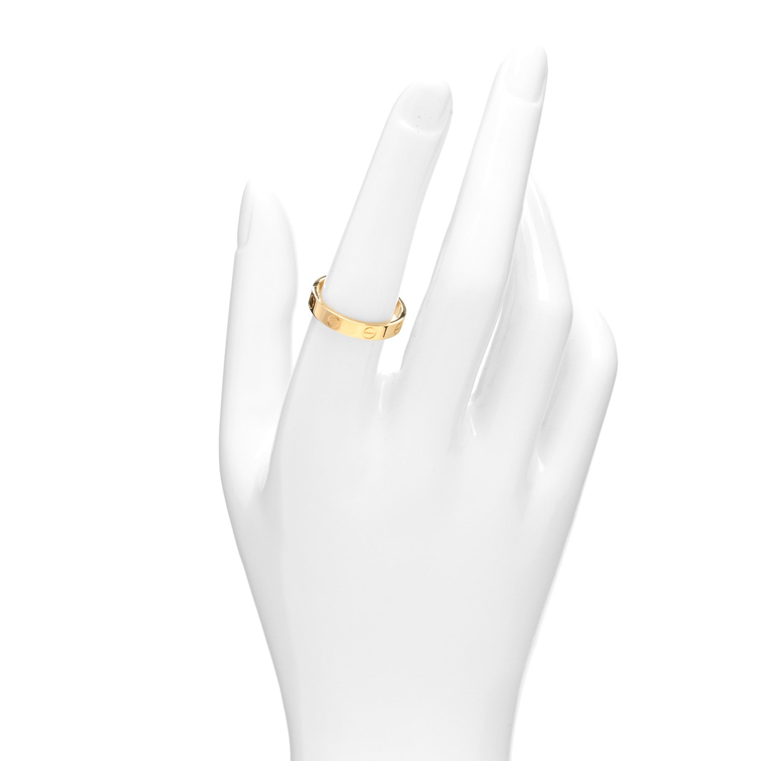 Cartier 18K Yellow Gold 3.5mm LOVE Wedding Band Ring 55 7.25 2 of 4