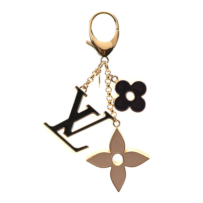 Louis Vuitton Metal Enamel Fleur De Monogram Bag Charm Dore 1 of 3