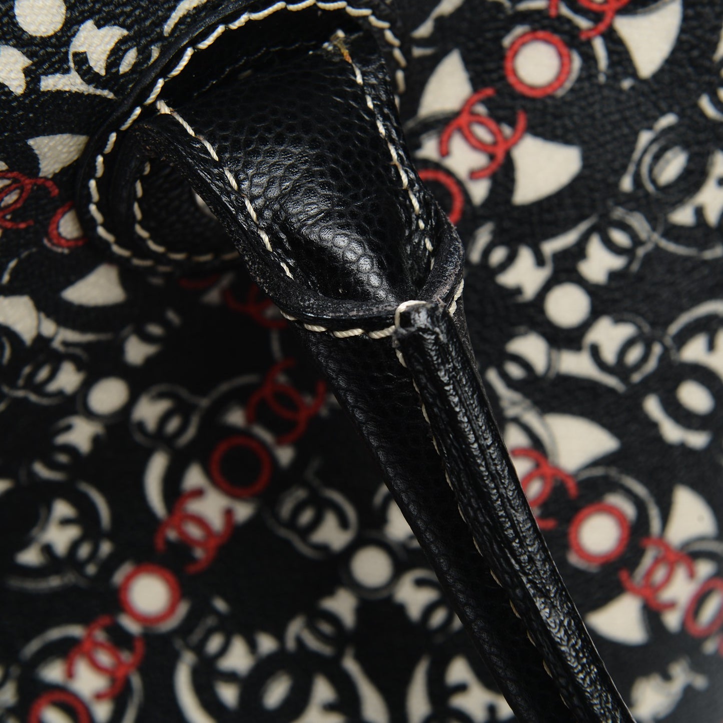 Coated Canvas Coco Tote Black
