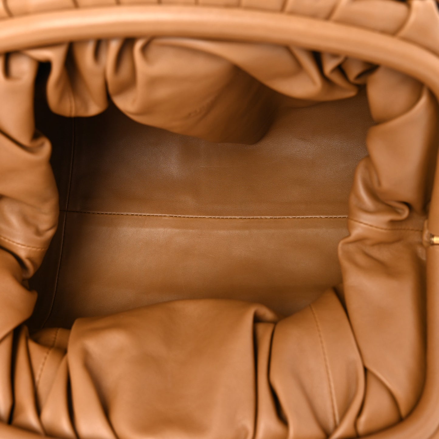 Smooth Butter Calf The Pouch Oversized Clutch Cammello