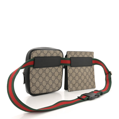 Gucci GG Supreme Monogram Web Belt Bag Black 3 of 13