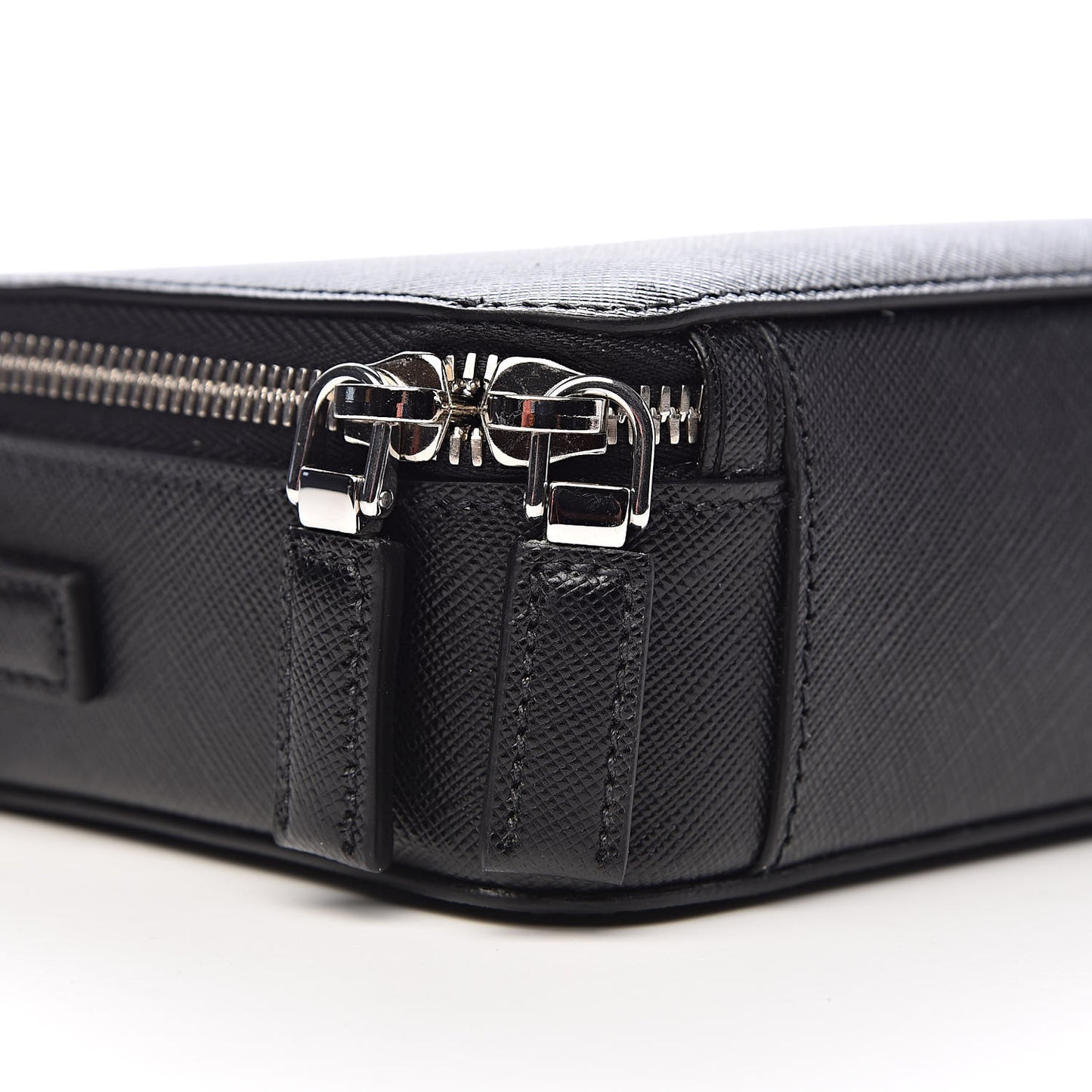 Saffiano Travel Small Brique Crossbody Bag Black
