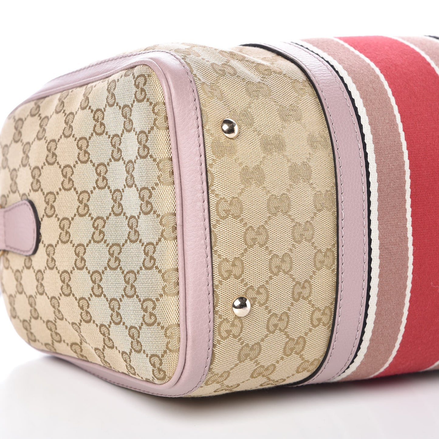 Monogram Selleria Calfskin Vintage Web Medium Boston New Sand Lilas