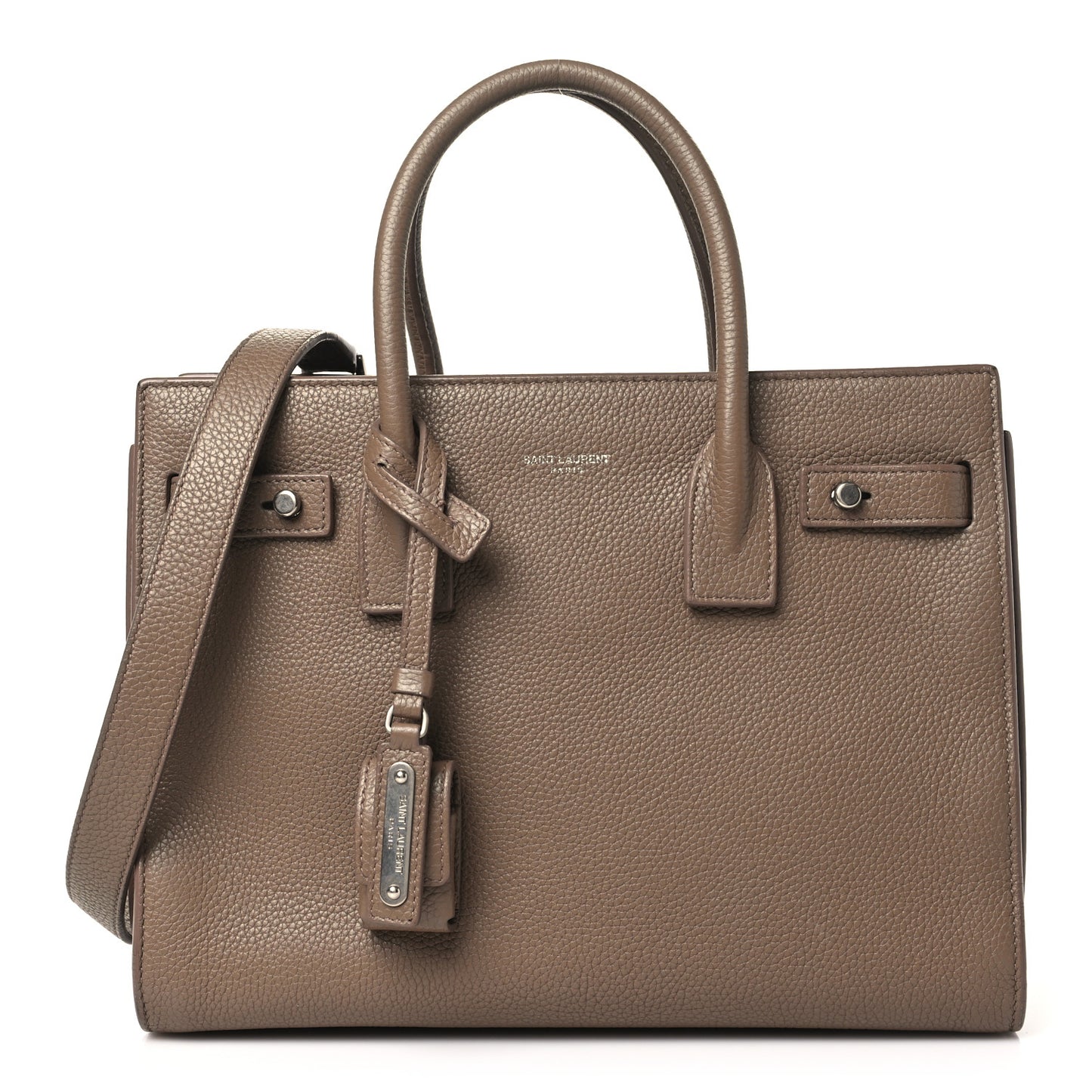 Grained Calfskin Baby Sac De Jour Souple Taupe