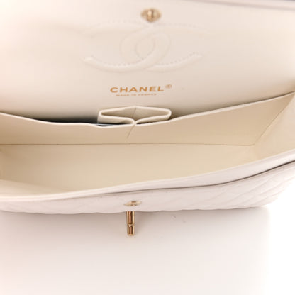 Chanel Caviar Quilted Medium Double Flap White 5 of 11