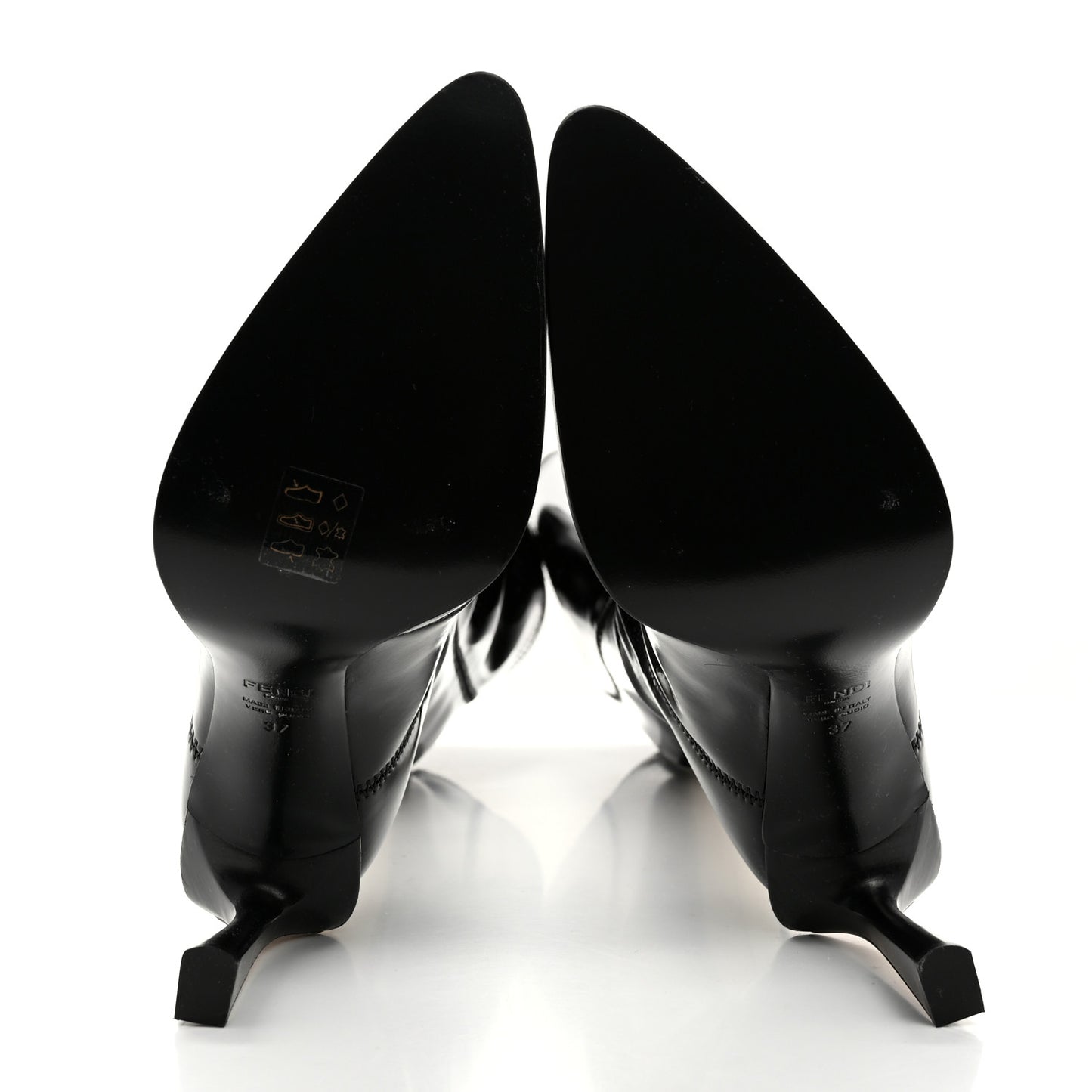 Glossy Neoprene FFrame Boots 37 Black