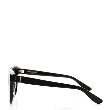 Saint Laurent Acetate Round Sunglasses SLM25K Black Black 3 of 7