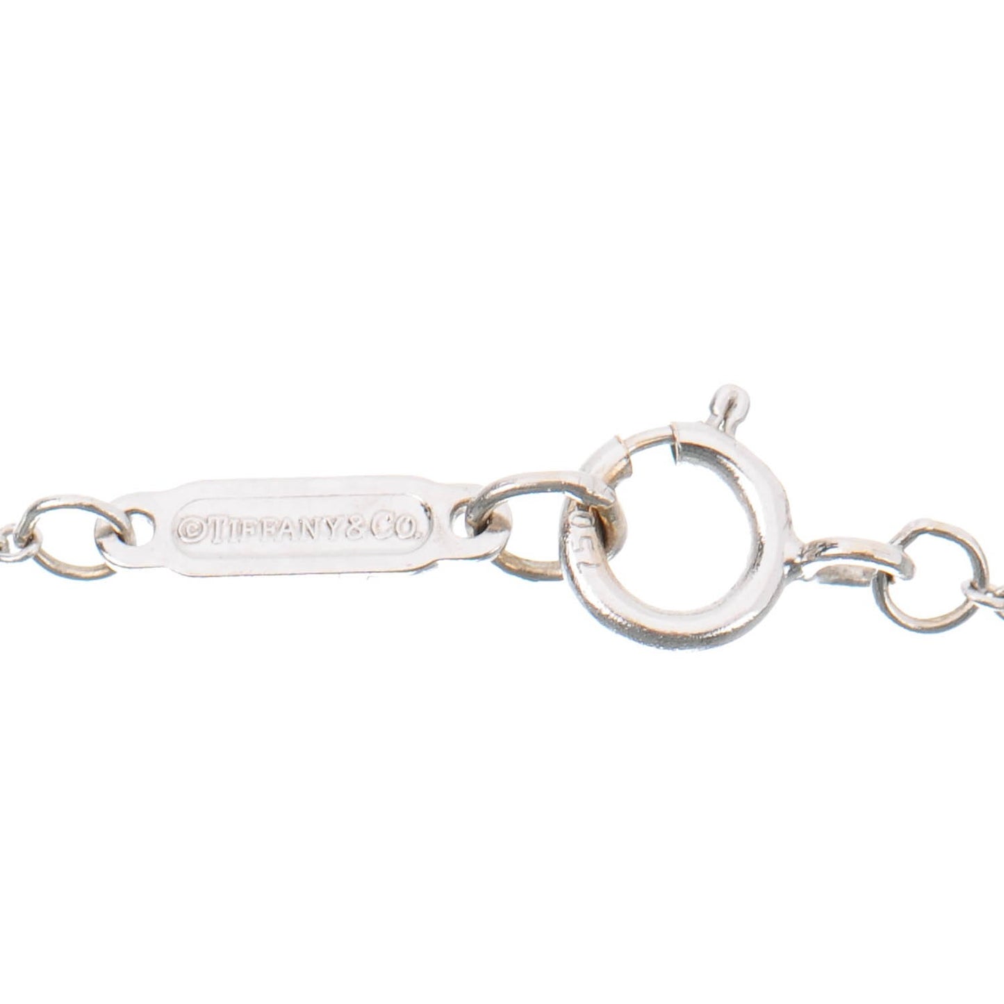 18K White Gold Diamond Medium Heart Key Pendant Necklace