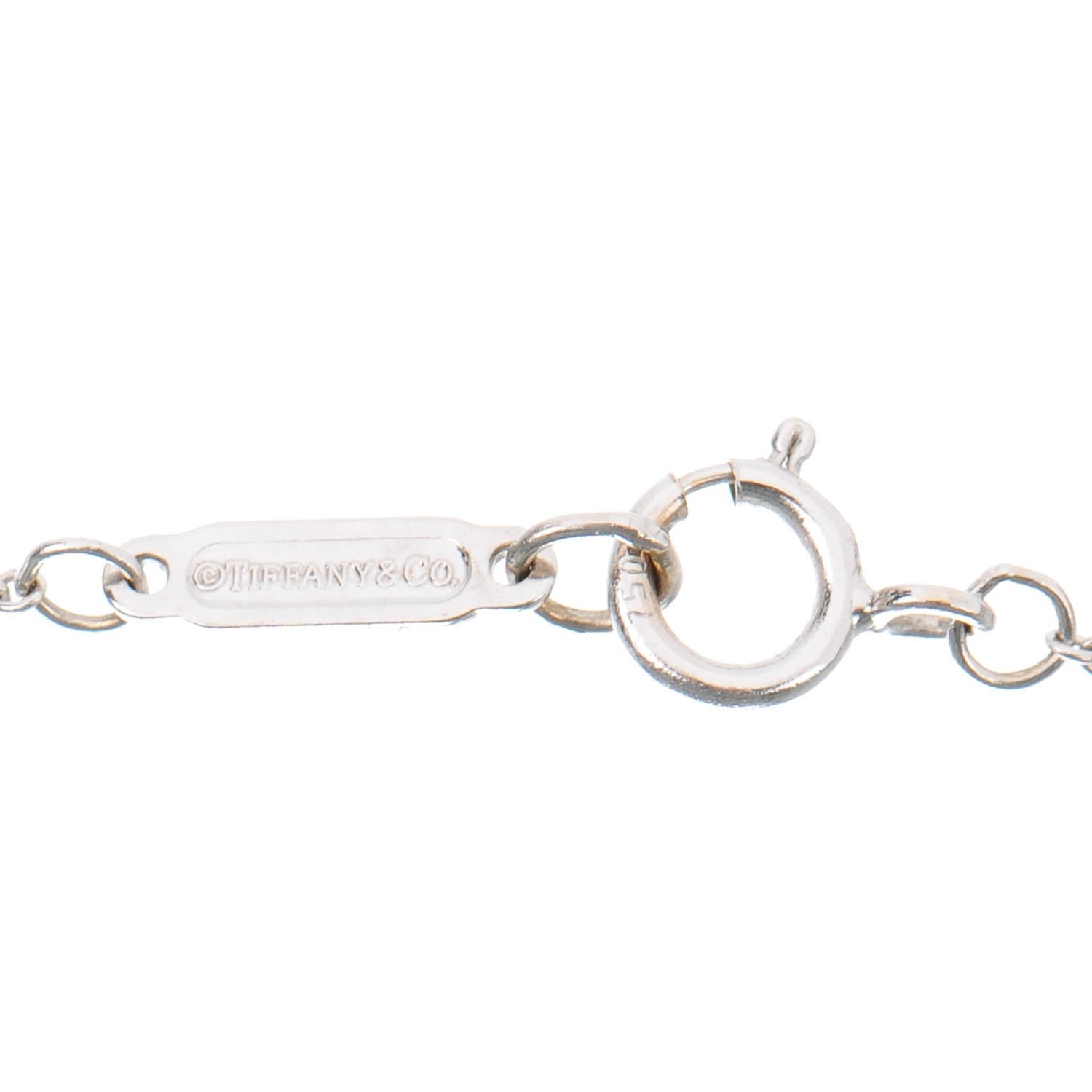 Tiffany 18K White Gold Diamond Medium Heart Key Pendant Necklace 5 of 6