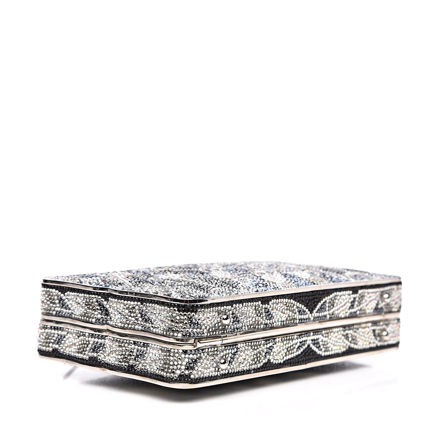 Swarovski Crystal Minaudière Deco Clutch Black