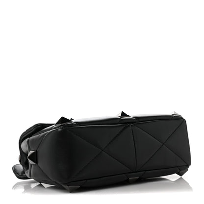 Valentino Garavani Nappa Monochrome Medium Roman Stud Shoulder Bag Black 4 of 8