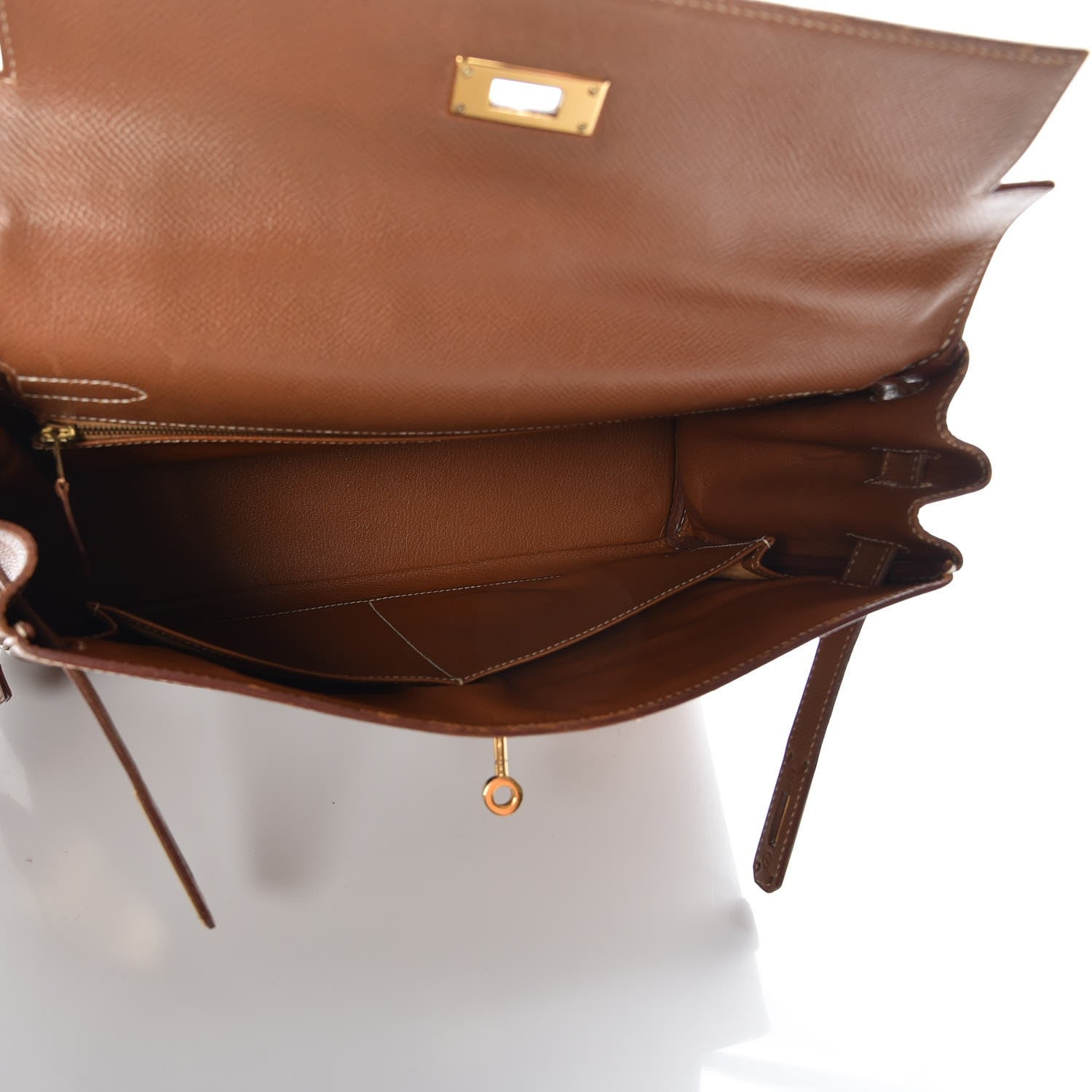 Hermes Courchevel Kelly Retourne 32 Gold 8 of 34
