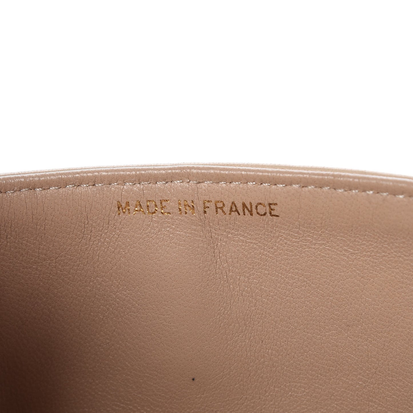 Lambskin Quilted Small Double Flap Beige