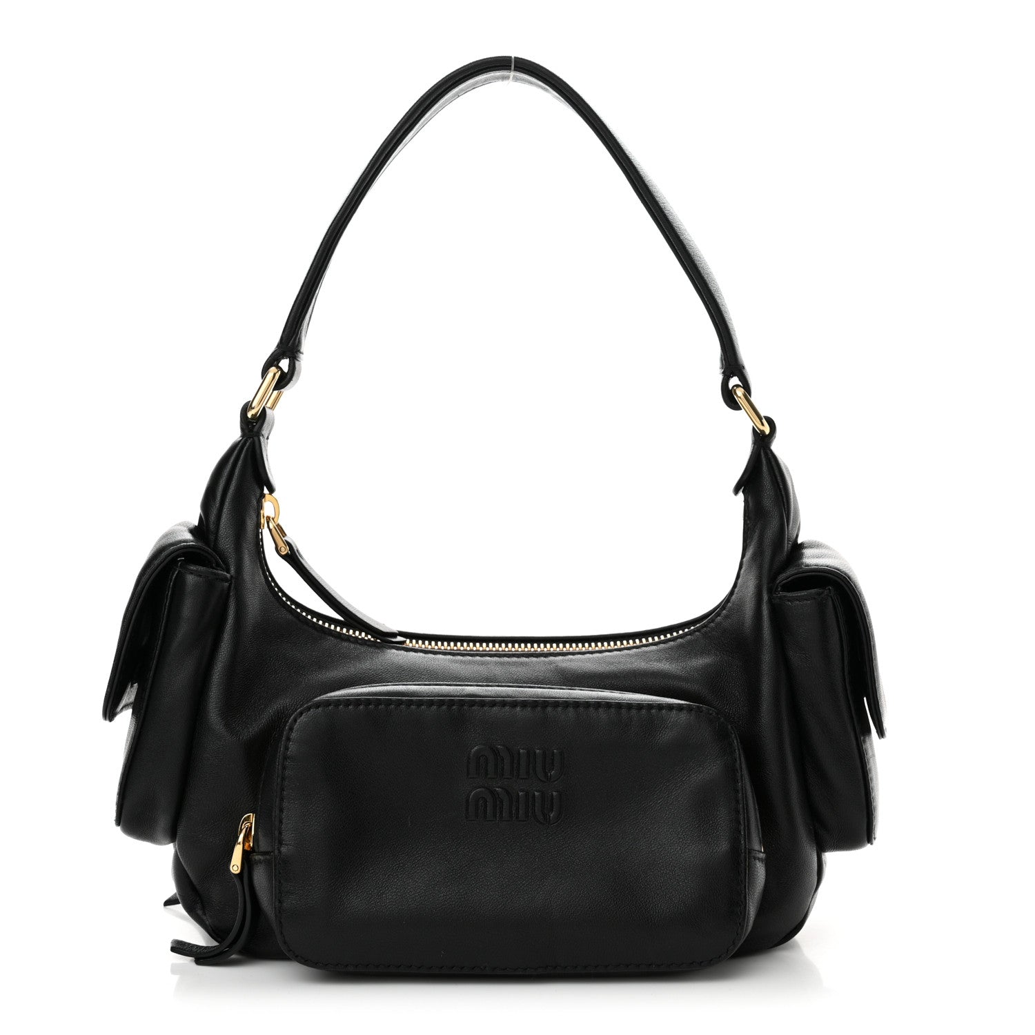 Miu Miu Nappa Multi Pocket Hobo Black 1 of 13