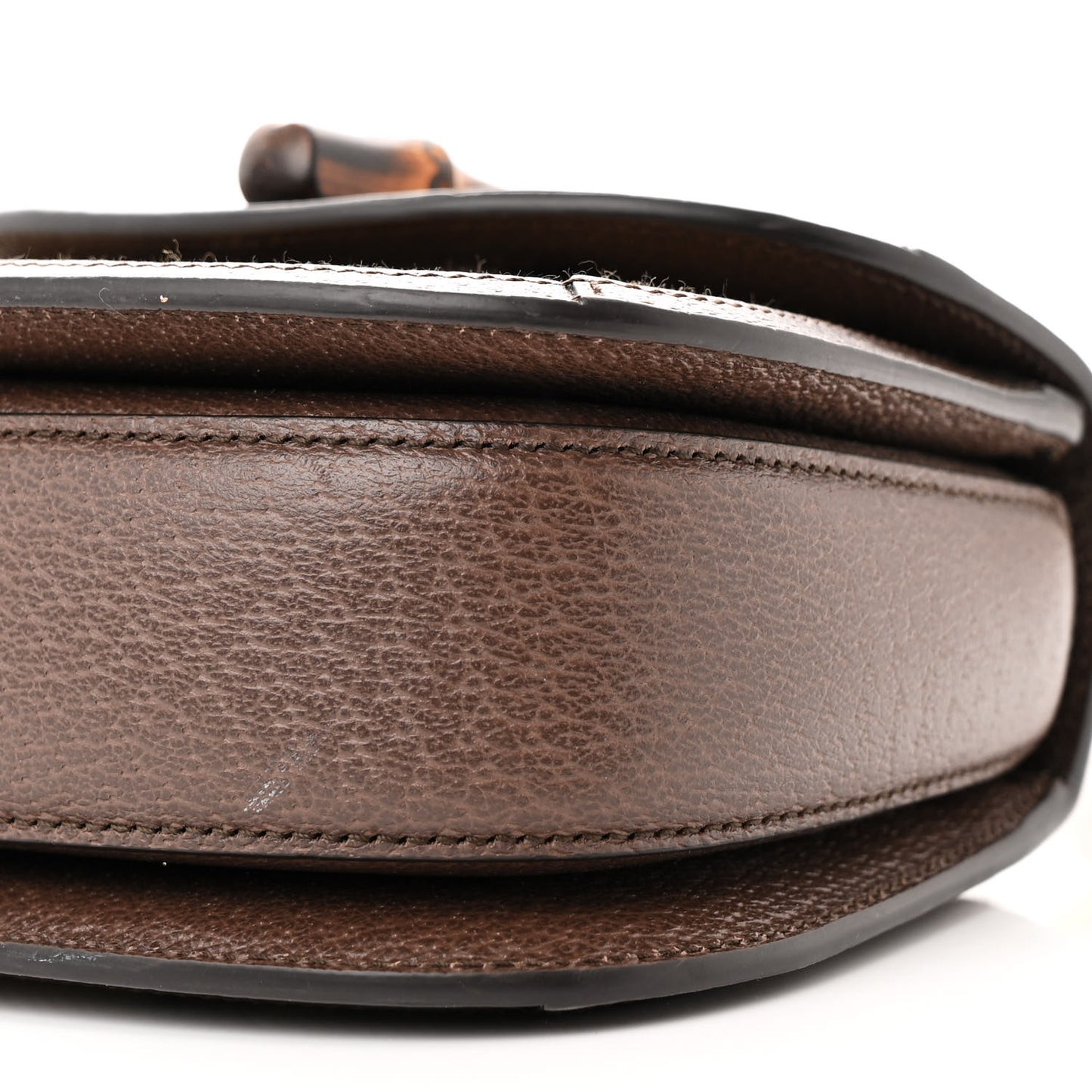 Monogram Jumbo GG Textured Dollar Calfskin Web Mini Bamboo 1947 Top Handle Bag Camel Ebony New Acero