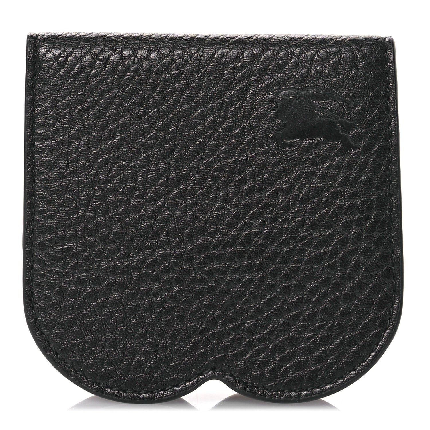 Burberry Grainy Calfskin Chess Card Case Black 1 of 8