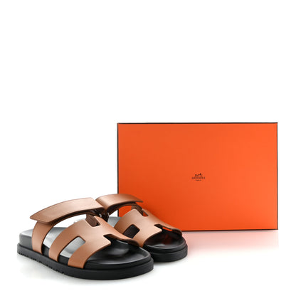 Hermes Calfskin Womens Chypre Sandals 36 Naturel 10 of 10