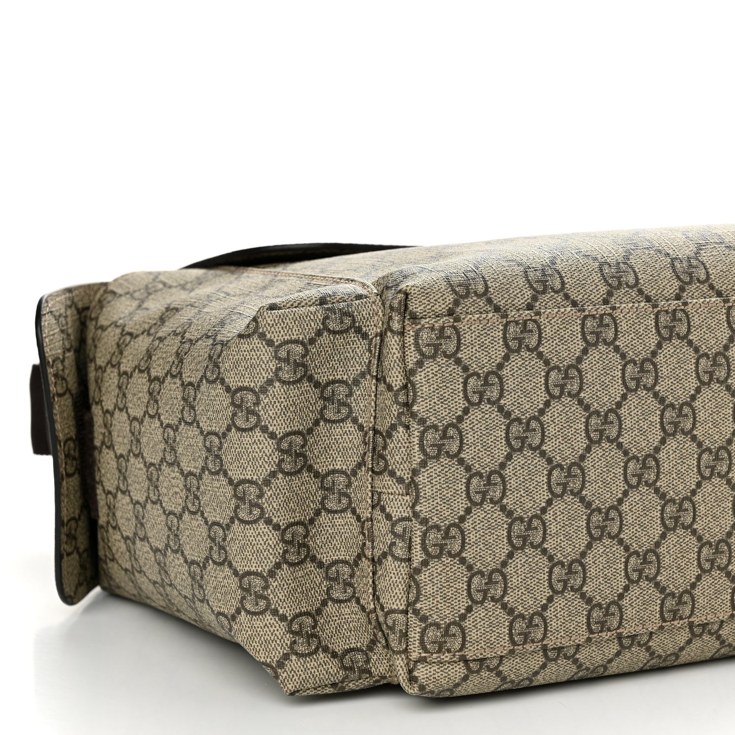 GG Plus Monogram Messenger Diaper Bag Dark Brown