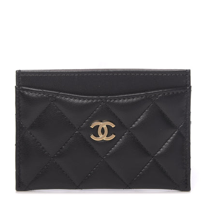 Chanel Lambskin Quilted Card Holder Black 1 of 9