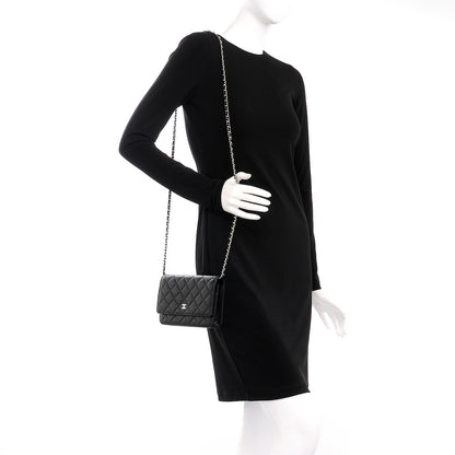 Chanel Caviar Quilted Wallet On Chain WOC Black 2 of 9