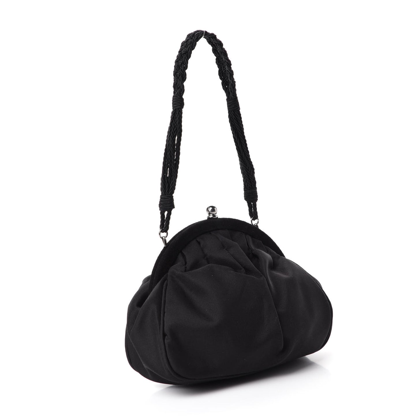 Satin Evening Bag Black