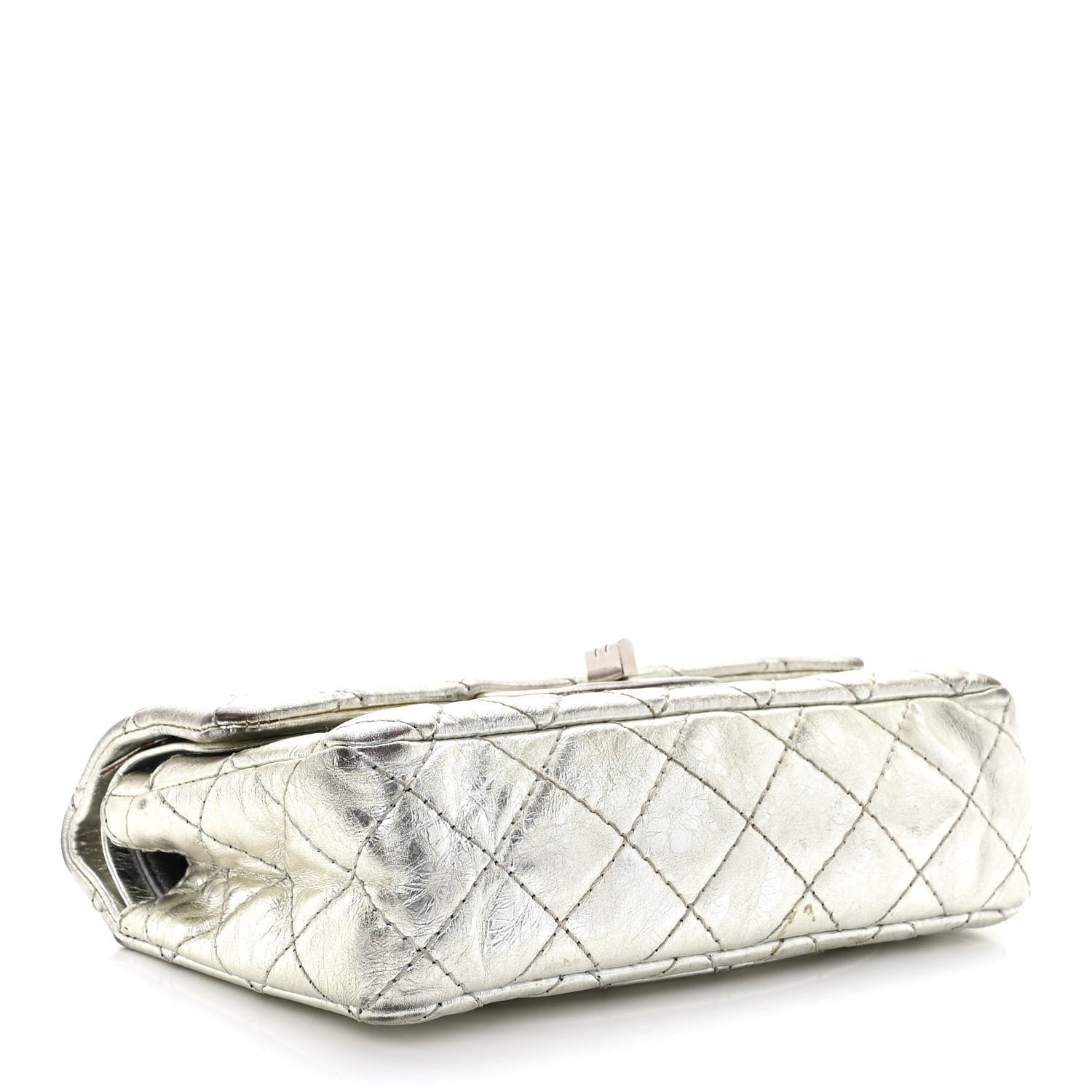 Chanel Metallic Aged Calfskin Quilted 2.55 Reissue 224 Flap Silver 4 of 18