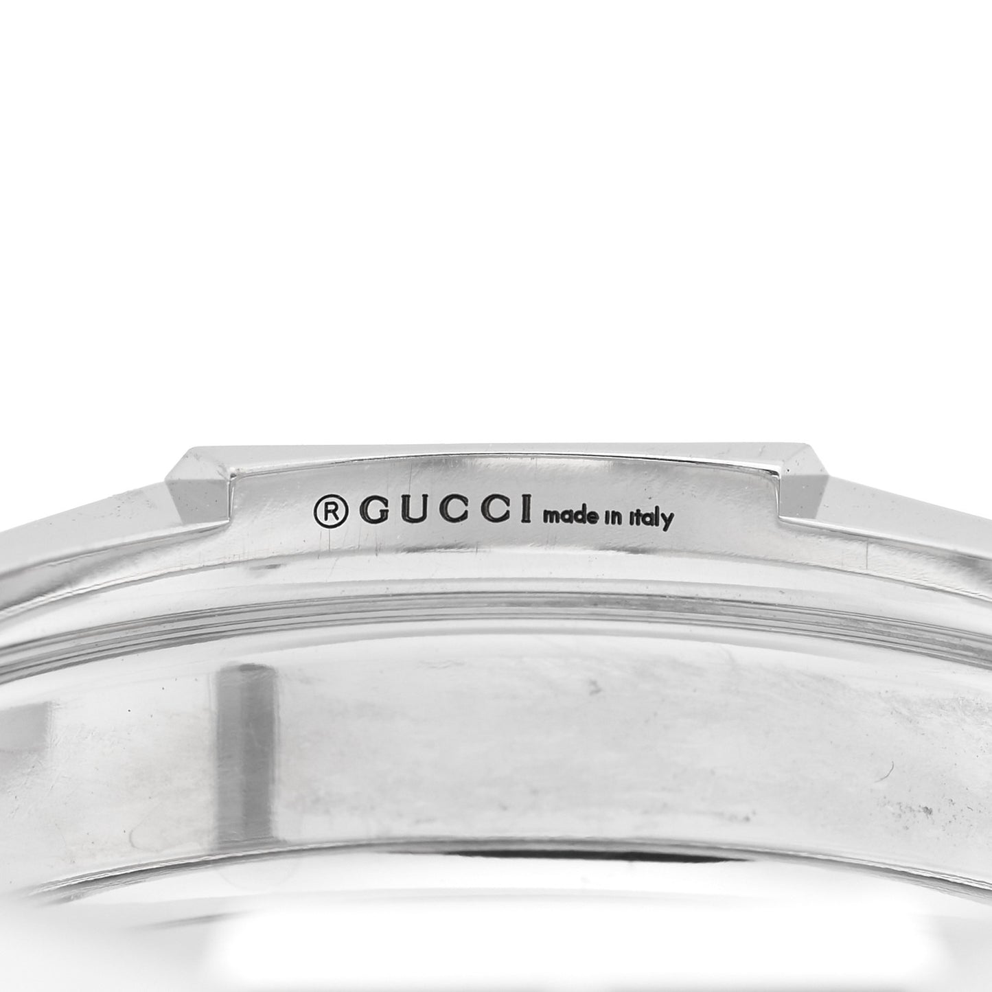18K White Gold 9mm Link To Love Stud Ring 62 10