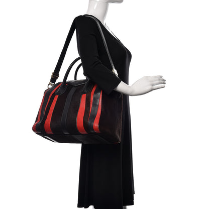 Givenchy Calf Hair Goatskin Smooth Calfskin Patchwork Medium Antigona Black Red 2 of 19