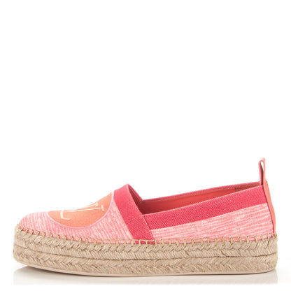 Louis Vuitton Canvas Blue Shore Espadrille Flats 37.5 Corail 1 of 7