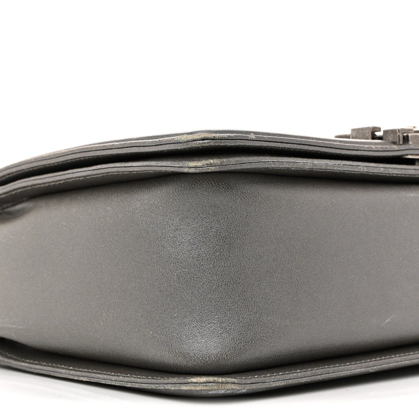 Metallic Lambskin Stingray Quilted Medium Boy Flap Silver
