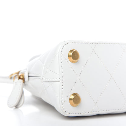 Balenciaga Nappa Calfskin Quilted XXS Ville Top Handle Bag White 6 of 9