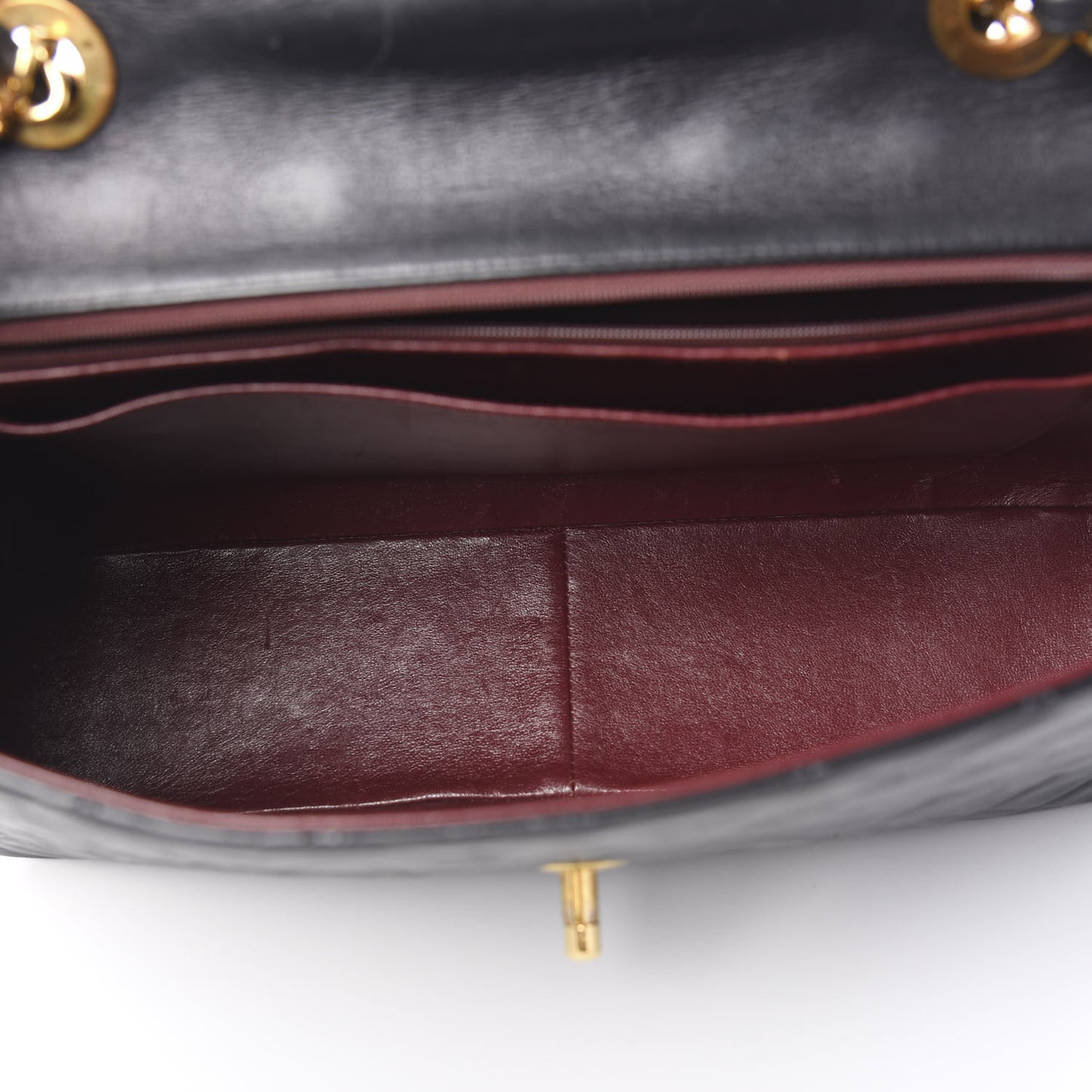 Lambskin Quilted XL Jumbo Single Flap Black