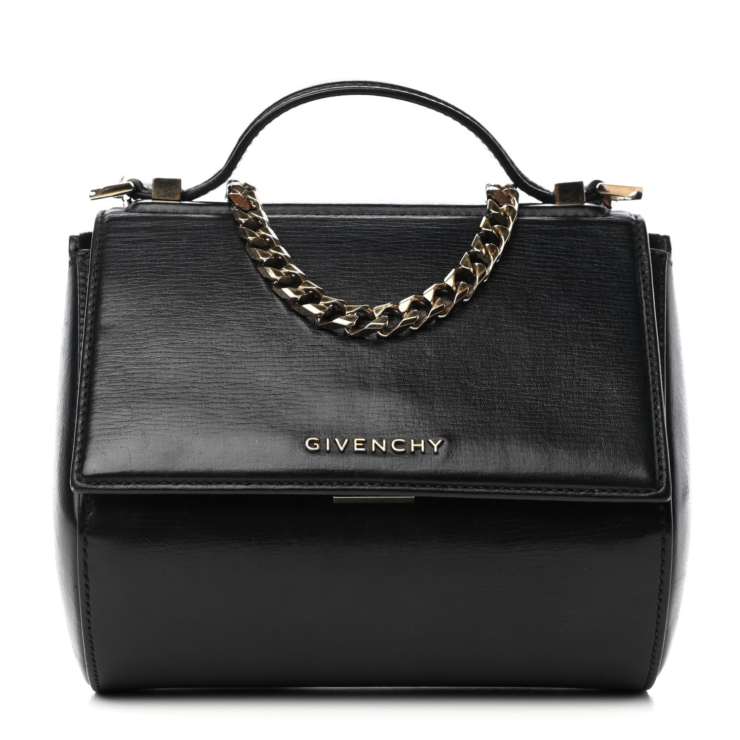 Givenchy Textured Calfskin Mini Pandora Box Chain Crossbody Bag Black 1 of 9
