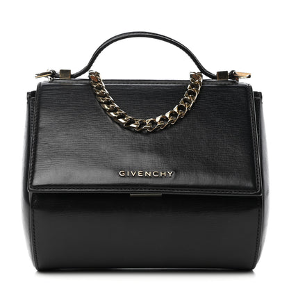 Givenchy Textured Calfskin Mini Pandora Box Chain Crossbody Bag Black 1 of 9