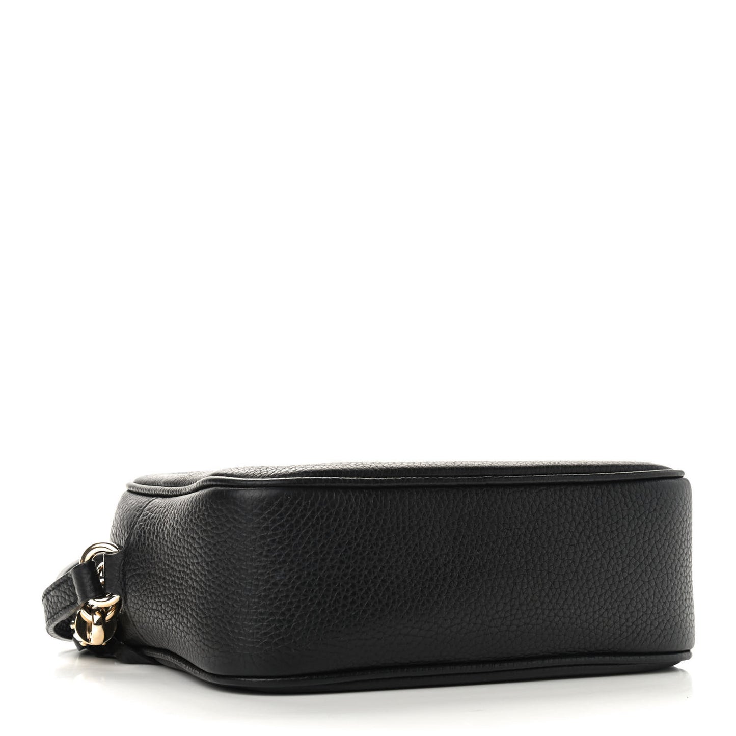 Pebbled Calfskin Small Soho Disco Bag Black