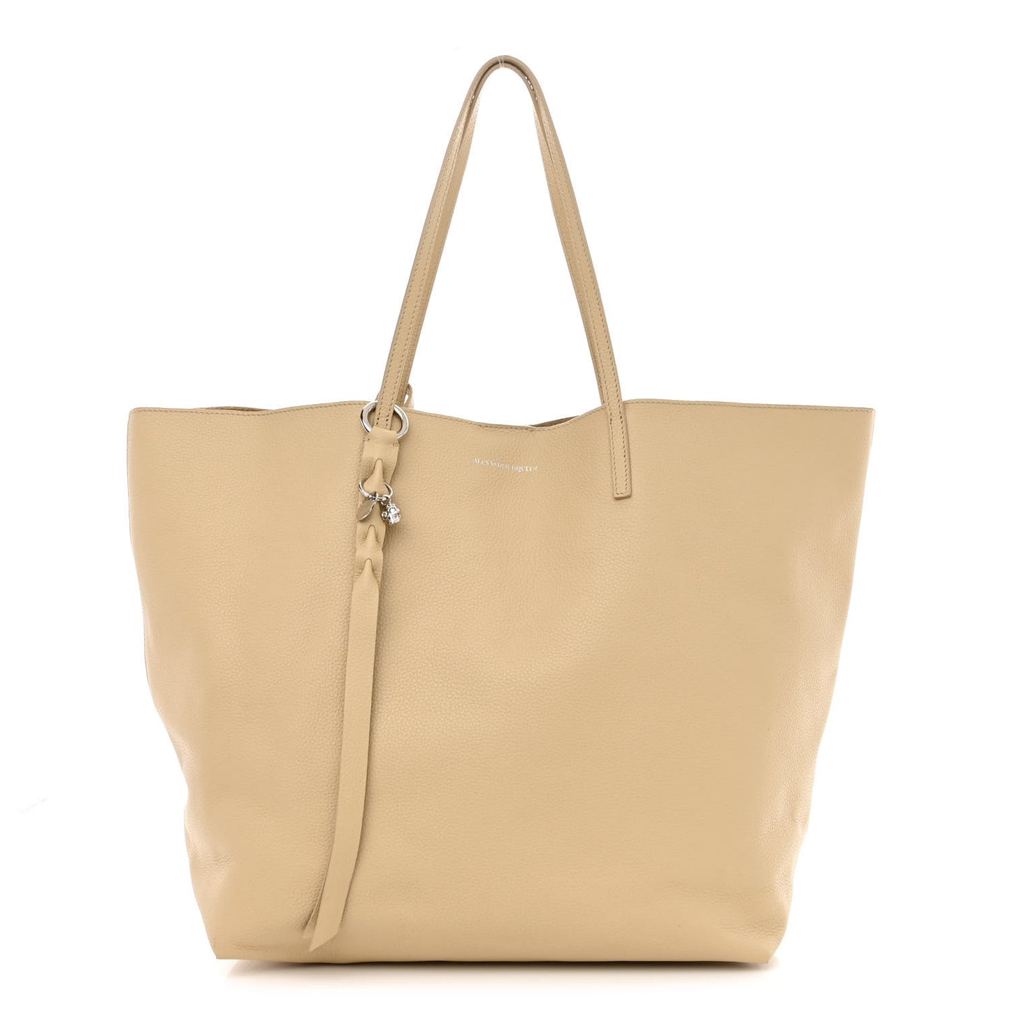 Grained Calfskin Skull Open Shopper Tote Blonde