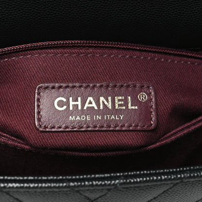 Chanel Caviar Chevron Quilted Mini Coco Handle Flap Black 6 of 11