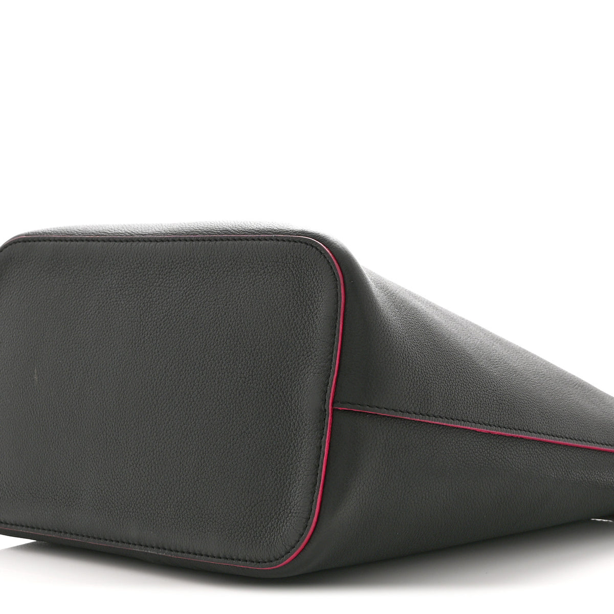 Calfskin Lockme Bucket Black