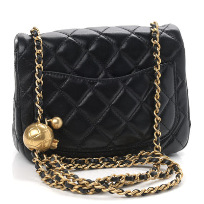 Chanel Lambskin Quilted Mini Pearl Crush Flap Black 3 of 10