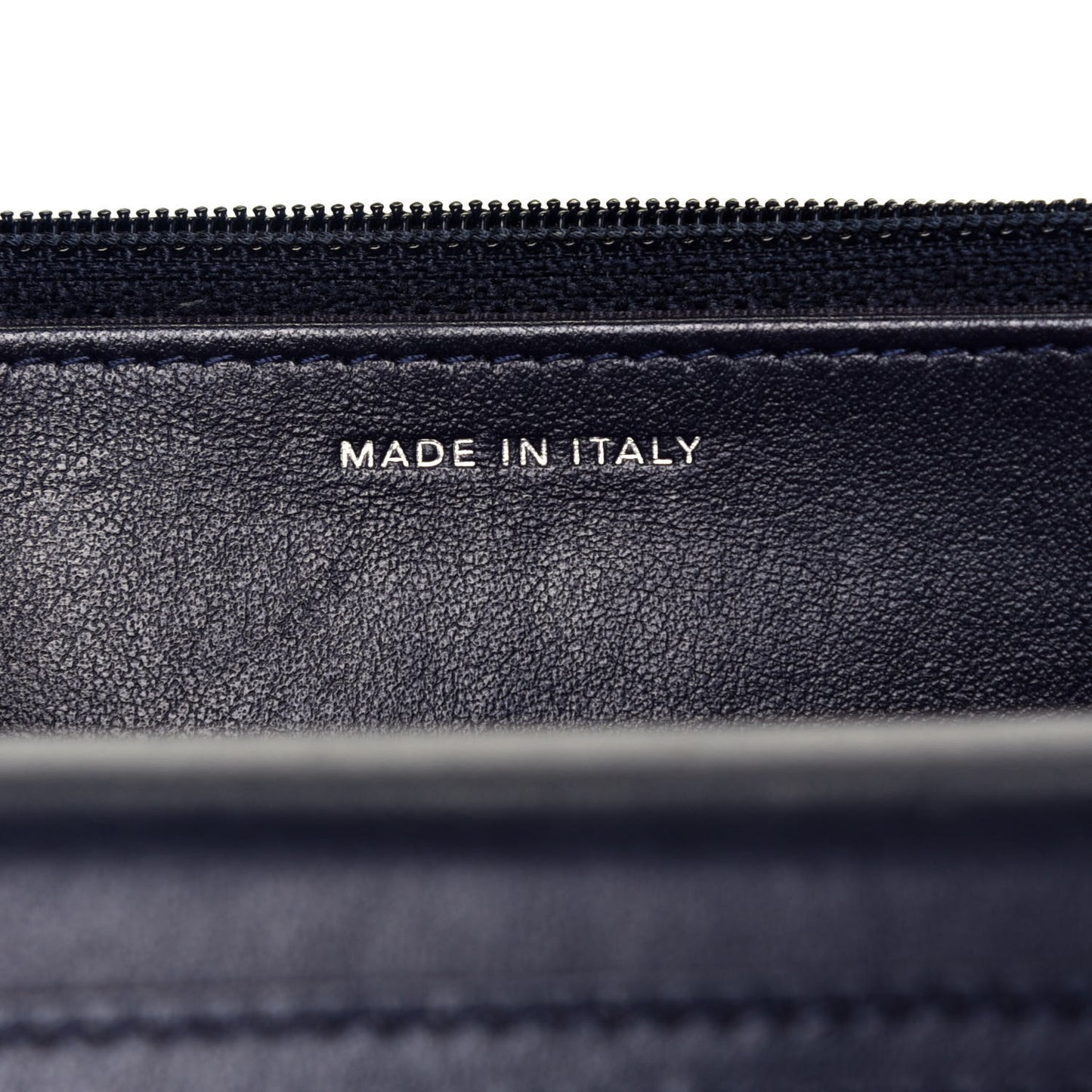 Aged Calfskin Quilted Reissue Wallet On Chain WOC Navy