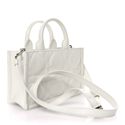 Christian Dior Calfskin Macrocannage Mini Book Tote White 3 of 11