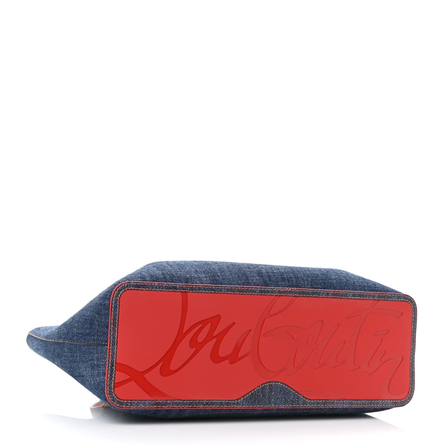 Christian Louboutin Denim Spiked Small Cabarock Shopper Tote 3 of 8