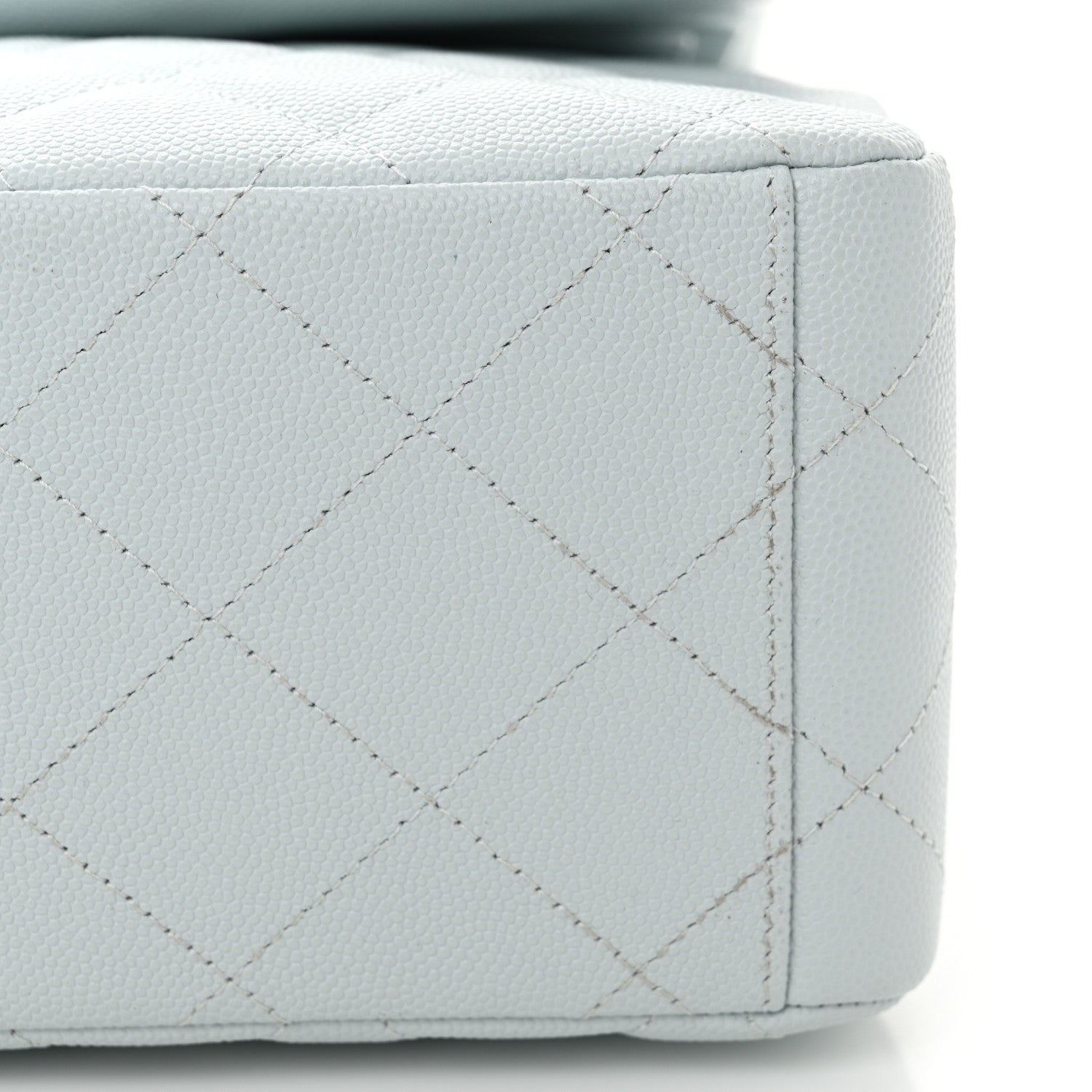 Chanel Caviar Quilted Maxi Double Flap Light Blue 11 of 11