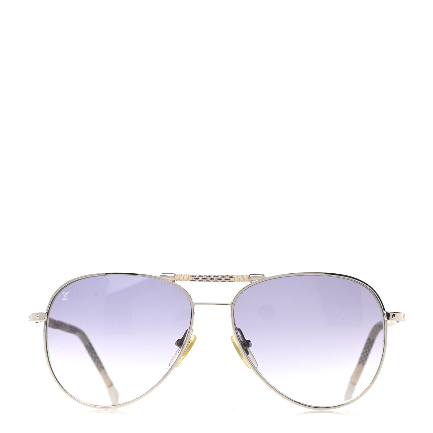 Louis Vuitton Damier Azur Conspiration Pilote Aviator Sunglasses Z0203U 2 of 9