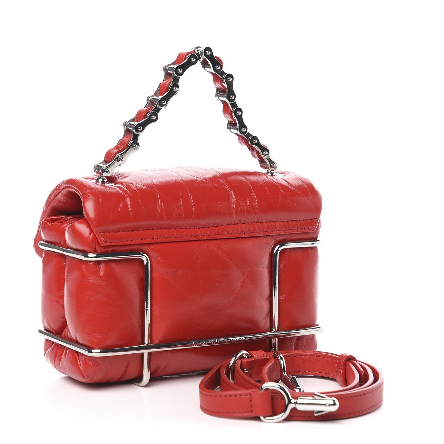 Calfskin Quilted Halo Xbody Bag Red