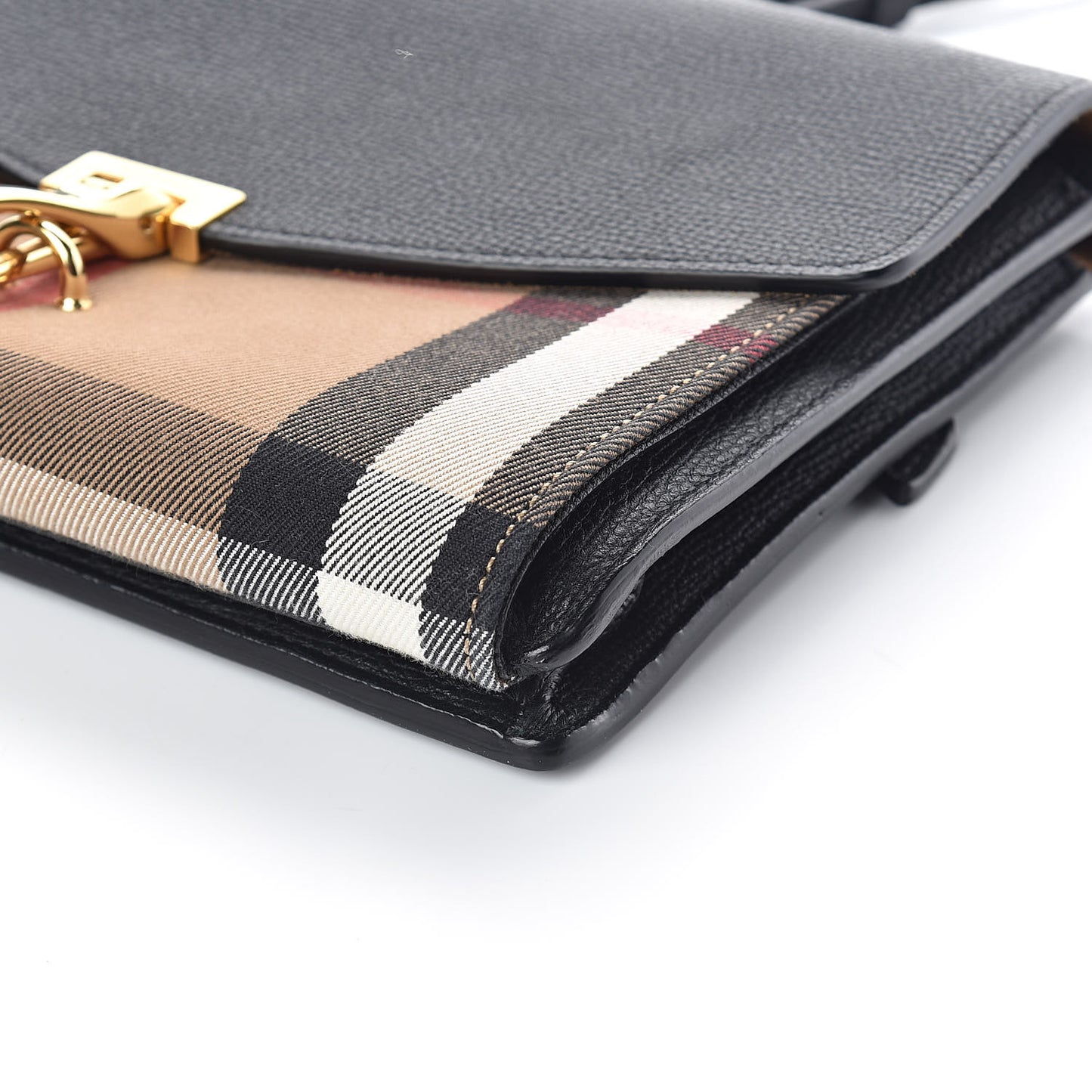 Derby Calfskin House Check Small Macken Crossbody Bag Black
