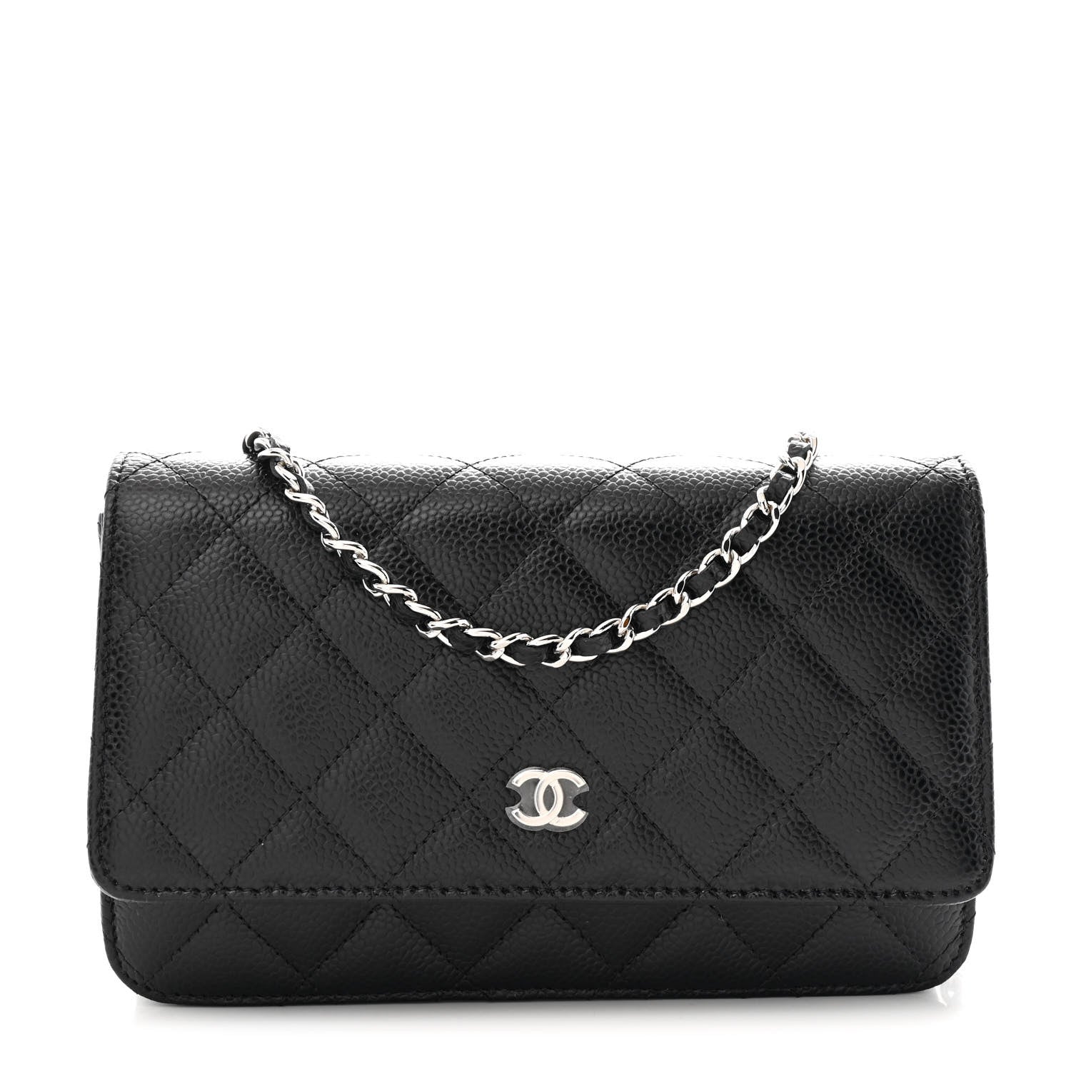 Chanel Caviar Quilted Wallet on Chain WOC Black 1 of 12