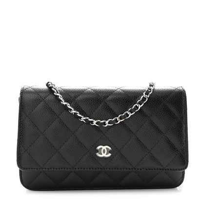 Chanel Caviar Quilted Wallet on Chain WOC Black 1 of 12